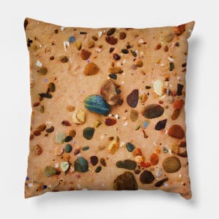 Beach Stones Abstract 12 Pillow
