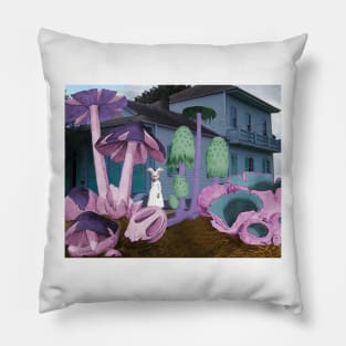 French Quarter White Rabbit Pillow