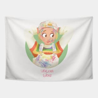 the girl unicorn store Tapestry