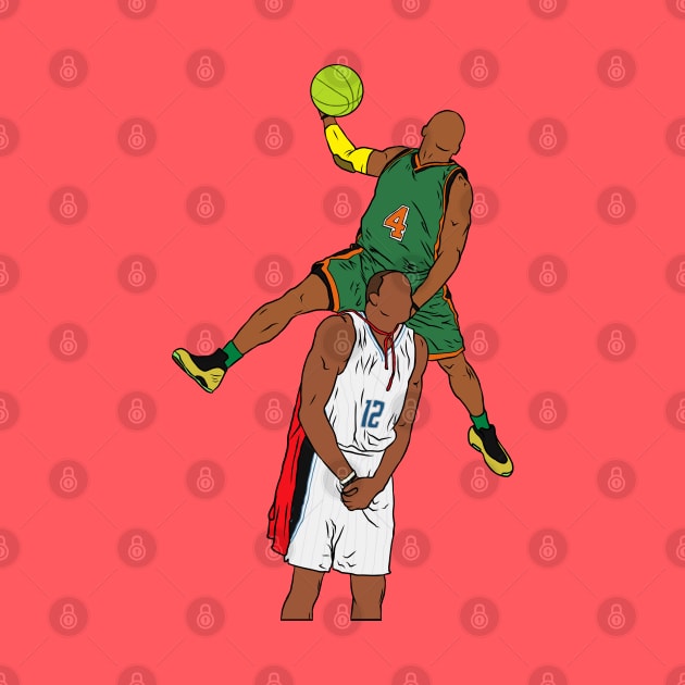 Nate Robinson Dunks Over Dwight Howard by rattraptees