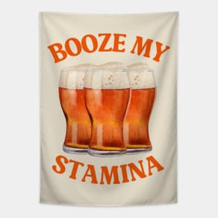 BOOZE MY STAMINA: CRAIC FUEL FOR LEGENDS, FUNNY IRISH BEER Tapestry