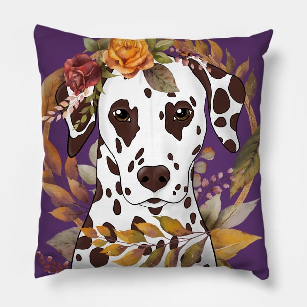 Dalmatian Autumn Goddess Pillow by FLCupcake