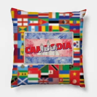 Cambodia Vintage style retro souvenir Pillow