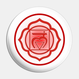 Grounded and balanced Root Chakra- White Pin