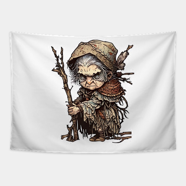 Baby Baba Yaga Tapestry by YeCurisoityShoppe