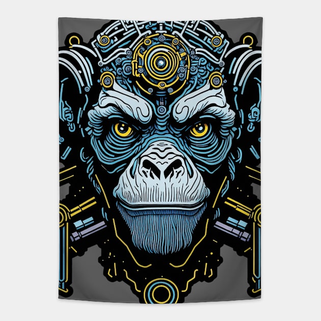 Techno Apes S02 D03 Tapestry by Houerd