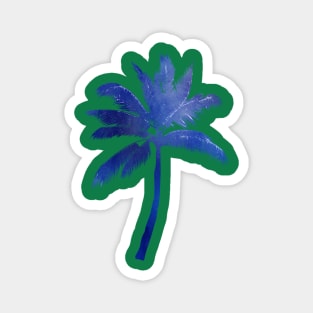 Blue Palm tree Magnet