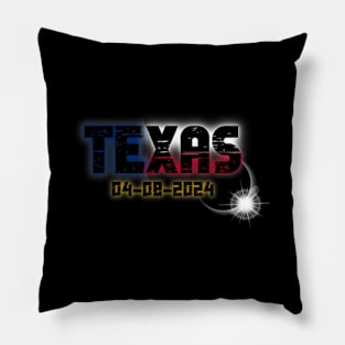 Eclipse Texas 2024 Total Solar Moon Pillow