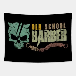 Old School Barber Tapestry