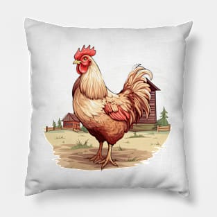 Colorful Rooster Pillow