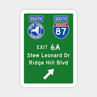 New York Thruway Southbound Exit 6A: Stew Leonard Drive Magnet