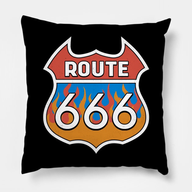 Route 666 Pillow by SunsetSurf