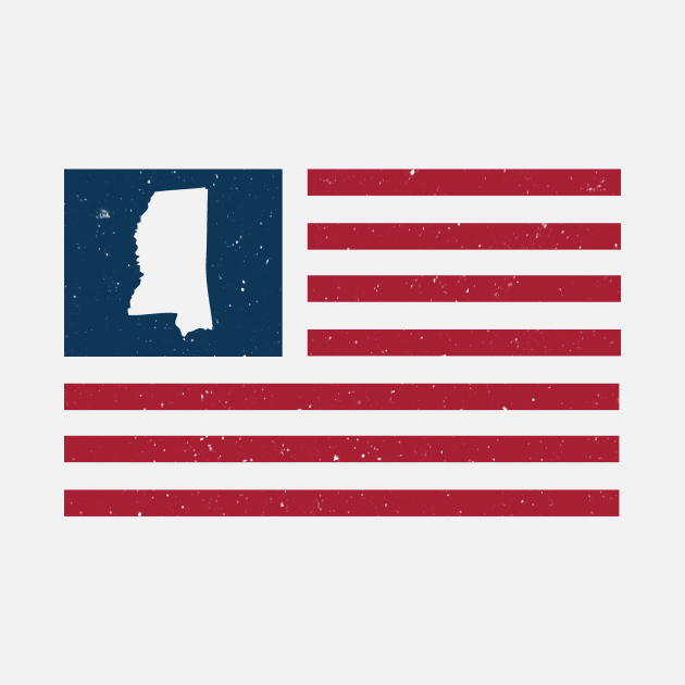 Vintage Mississippi USA Flag // Retro American Flag Stars and Stripes by SLAG_Creative