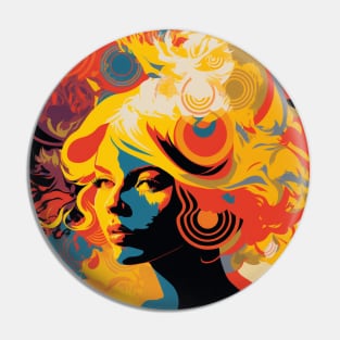 Psychedelic Girl Pin