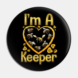 I'm A Bee Keeper Beekeeping Tee Honeybee Apiarist Beekeeper Pin