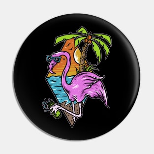 flamingo sunset Pin