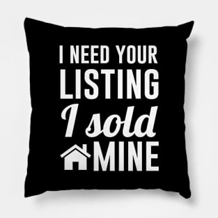 I need your listing I sold mine Pillow