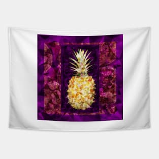 Posh Pineapple on Purple Tapestry