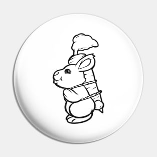 Cute Easter Bunny With Carrot As Color In Easter Pin