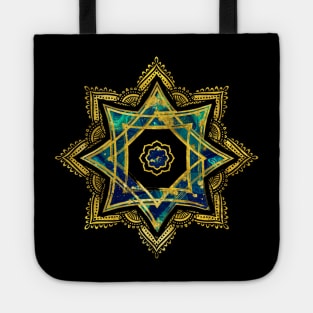 Golden Decorative Star of Lakshmi - Ashthalakshmi Tote