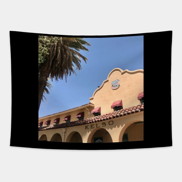 Kelso Depot California Train Station Mojave Desert Route 66 Tapestry by MalibuSun