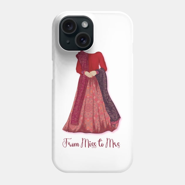 From Miss to Mrs | Bride | Asian Bride | Wedding Dress | Red Dress | Ladies Fashion Phone Case by muzamilshayk