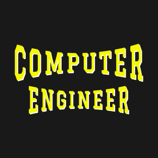 Computer Engineer in Yellow Color Text T-Shirt