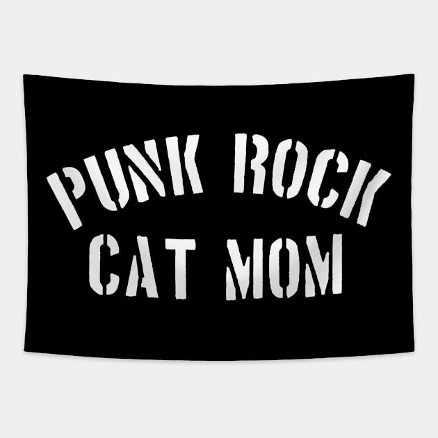 Punk Rock Cat Mom Tapestry by BradyRain