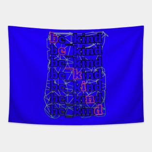 Be kind - neon light Tapestry