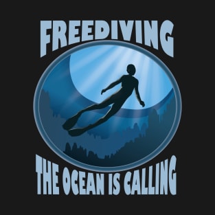 Freediving - The Ocean Is Calling Underwater T-Shirt