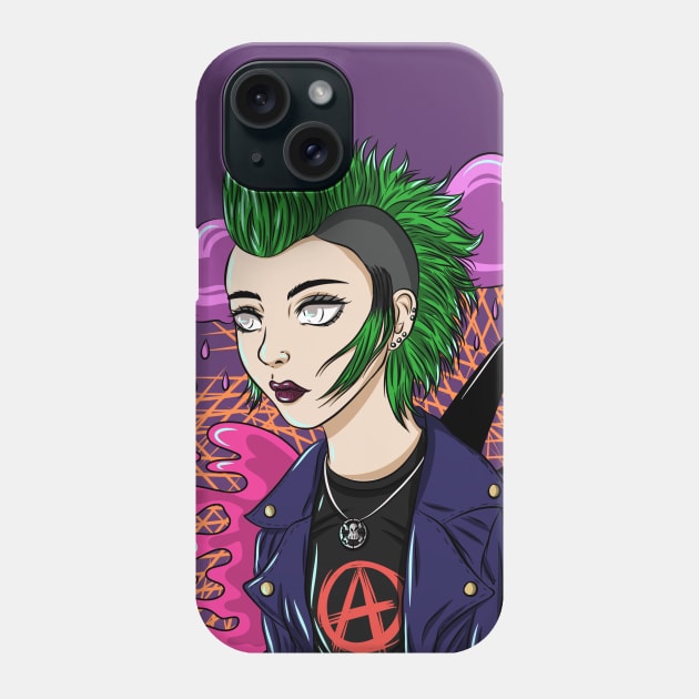 punk girl Phone Case by dixieulquiorra