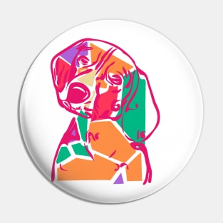 Neon Beagle Pin