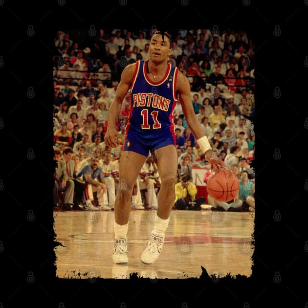 Isiah Thomas - Vintage Design Of Basketball by JULIAN AKBAR PROJECT