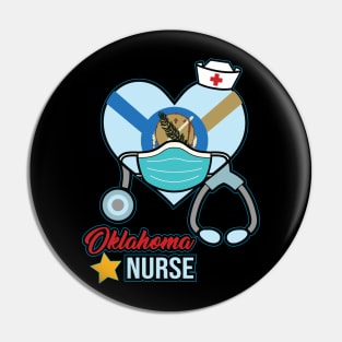 Oklahoma Nurse - Love RN LPN CNA State Nursing Gift Pin