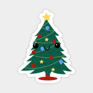 Cutey Face Decorated Christmas Tree Magnet