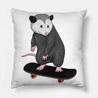 Opossum Skater Skateboard Pillow