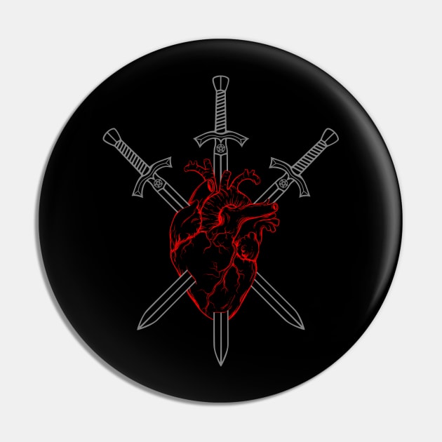 Three of Swords color Pin by RavenWake