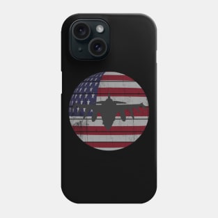 Retro Fighter Jet USA Flag Patriot Plane Phone Case