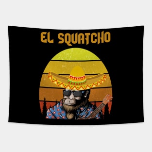 El squatcho Mexican Sasquatch Bigfoot retro t-shirt Tapestry