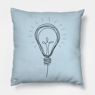 Idea | Lamp Light Bulb Sketch T-Shirt Pillow