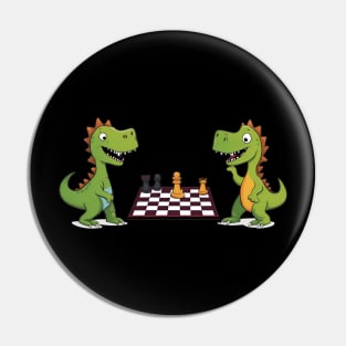 Chess Playing Dinosaur T-Rex Pin