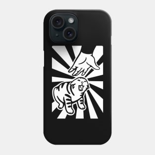 Do not the cat. Stylized design of a meme  in white ink Phone Case