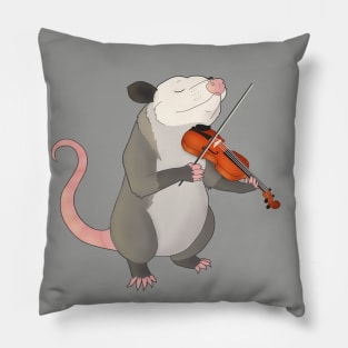 Possum playing the fiddle or violin Pillow