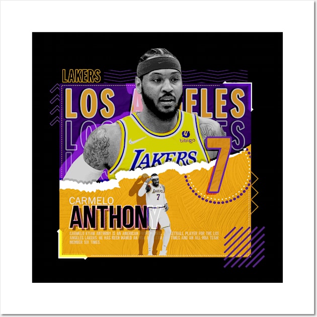 Carmelo Anthony Basketball Paper Poster Lakers Long Sleeve T-Shirt