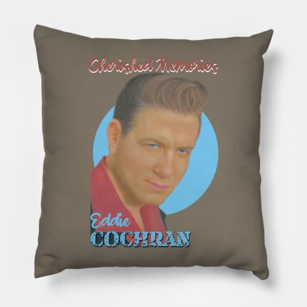Eddie Cochran Pillow by jkarenart