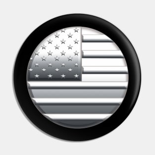 Chrome USA Flag Pin