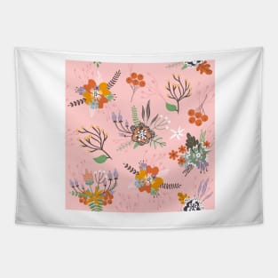 Floral Pattern Design- Peach Tapestry