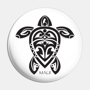 Black Tribal Turtle Tattoo / Maui Pin