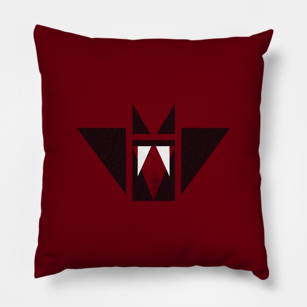 Vampire Bat Gothic Halloween Monster Pillow by Commykaze