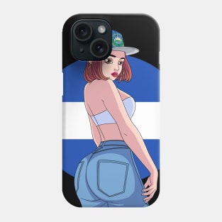 Salvadoran Latina Girl El Salvador Flag Pride Phone Case